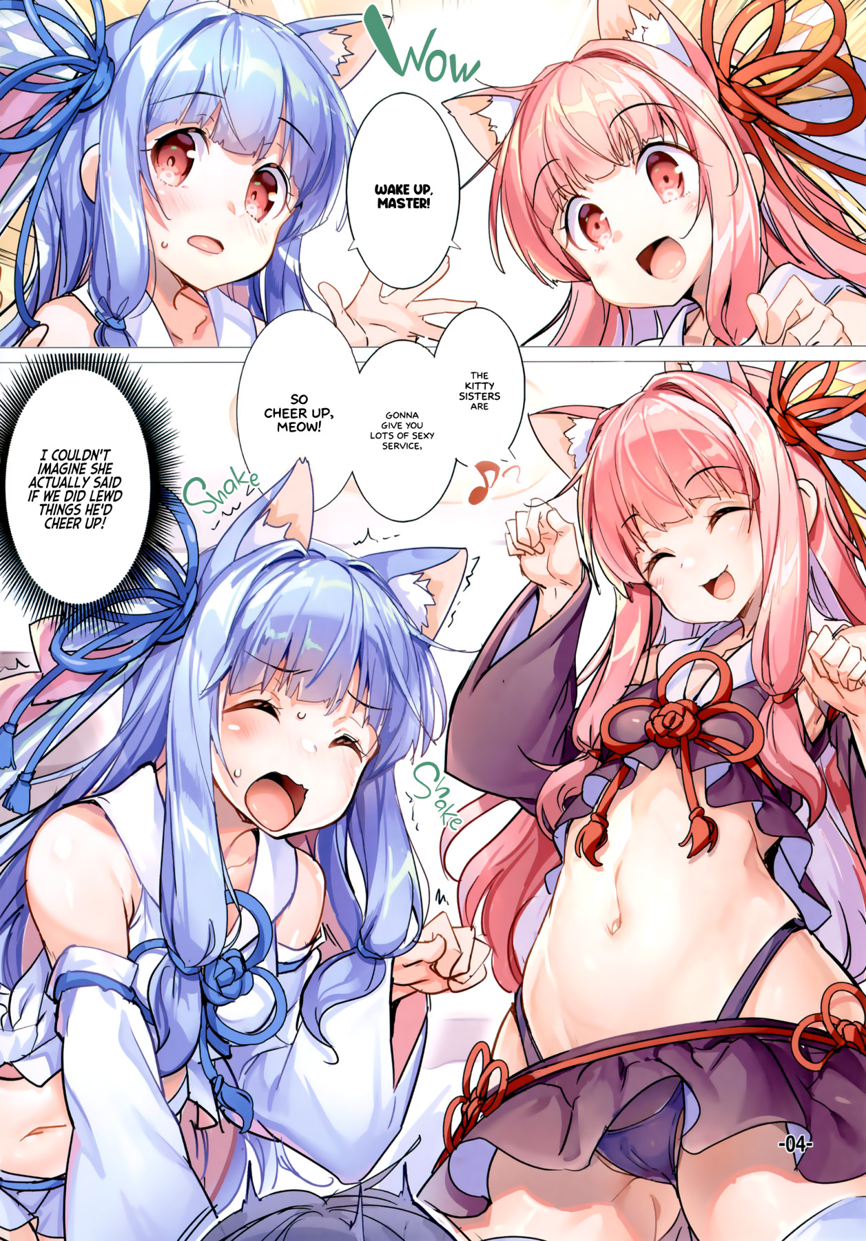 Hentai Manga Comic-A Book About The Kotonoha Sister Curing Their Depressed Master With Cat Ears-Read-3